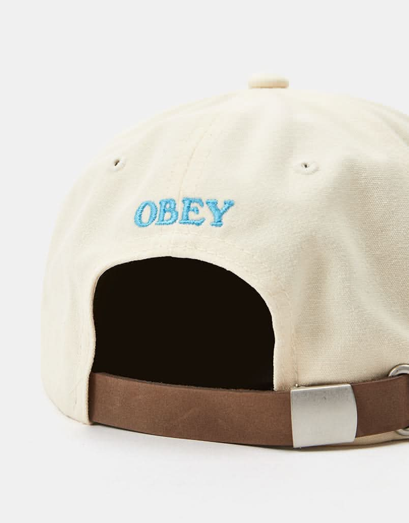 Obey Jaunt 6 Panel Strapback Cap - Unbleached