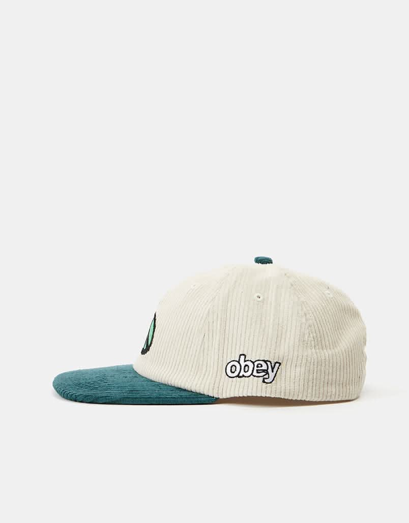 Obey Peace Paw 6 Panel Snapback Cap - Unbleached Multi