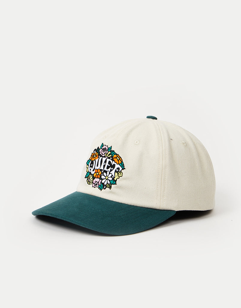 The Quiet Life Louis Floral Polo Cap - Stone/Green