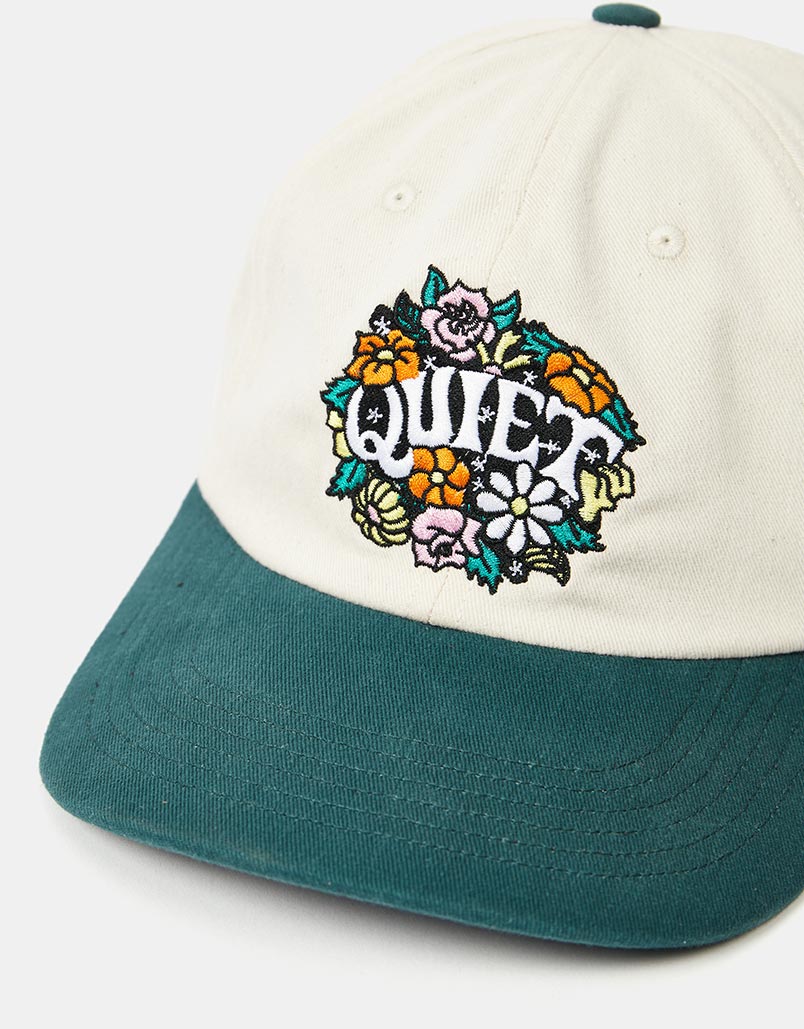 The Quiet Life Louis Floral Polo Cap - Stone/Green