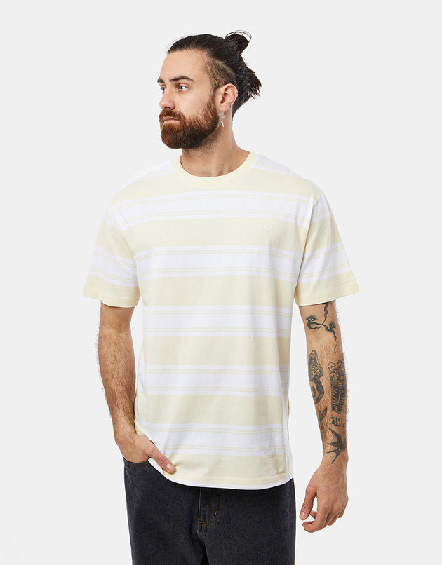 Camiseta Route One Lewis Stripe - Crema Nube/Blanco