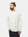 T-shirt Route One Lewis Stripe L/S - Nuvola Crema/Bianco