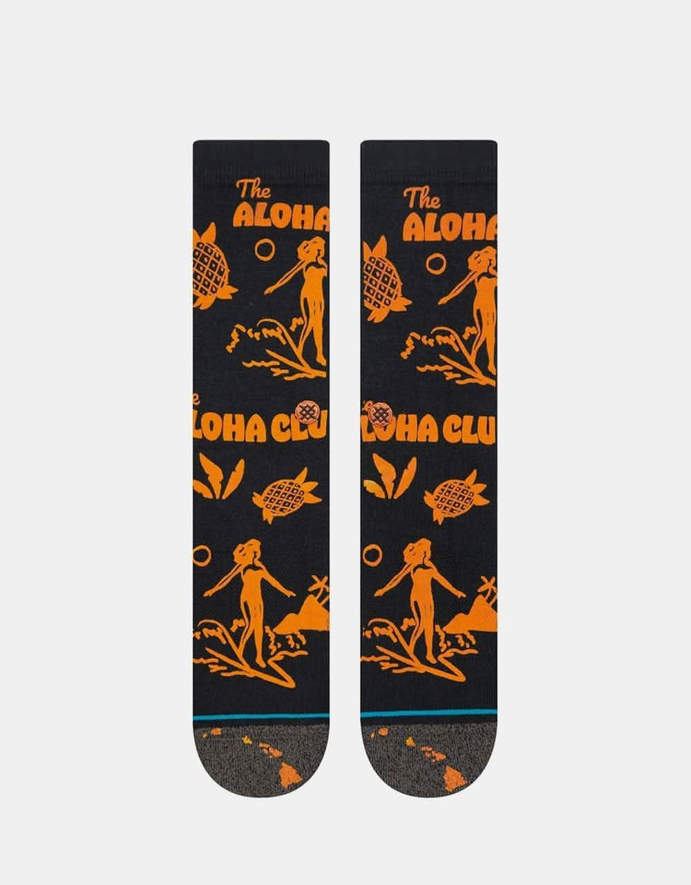 Stance Live Aloha Crew Socks - Washed Black