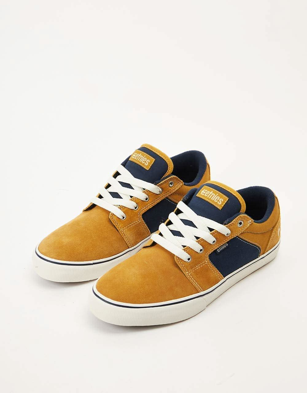 Etnies Barge LS Skate Shoes - Tan/Blue