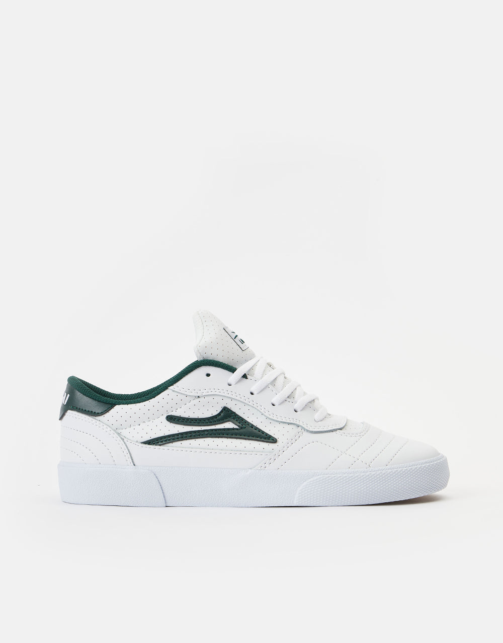 Lakai Cambridge Skate Shoes - White/Pine Leather