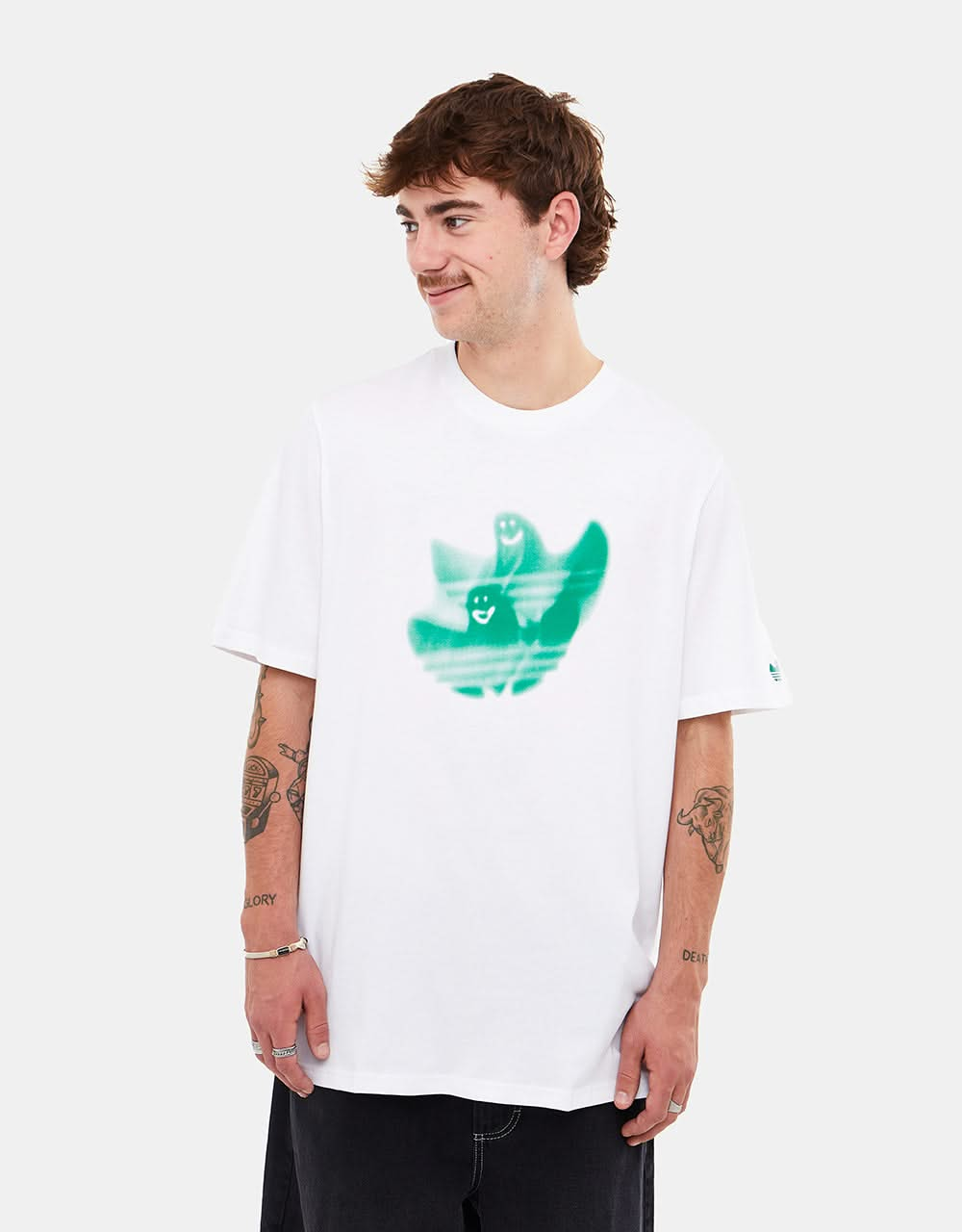 adidas Shmoo Logo T-Shirt - White/Court Green