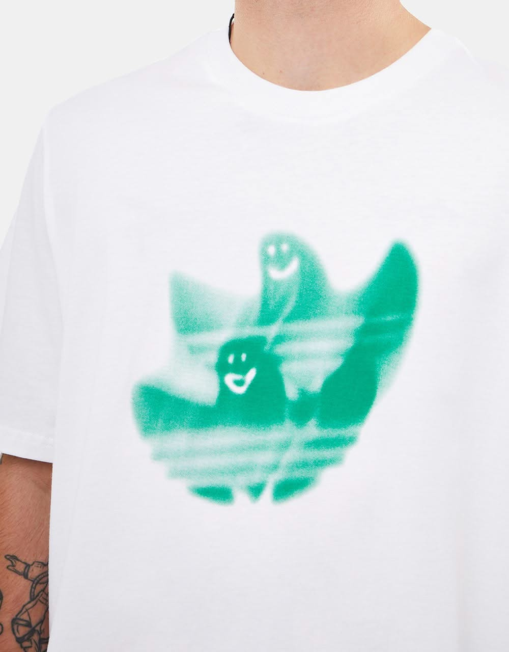 adidas Shmoo Logo T-Shirt - White/Court Green