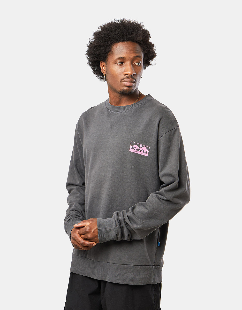 Kavu Floatboat Crew Sweatshirt - Black Liquorice