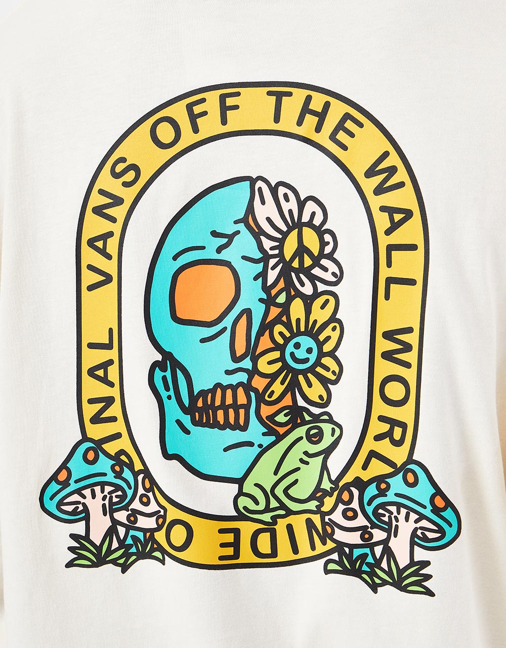 Vans Trippy Skull L/S T-Shirt - Antique White