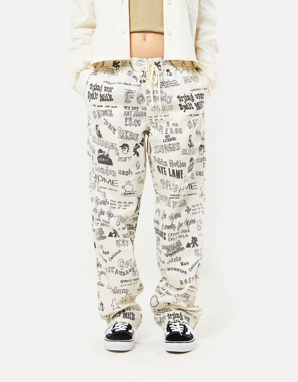 Vans x Helena Long Range Loose Tapered Womens Pant - Antique White