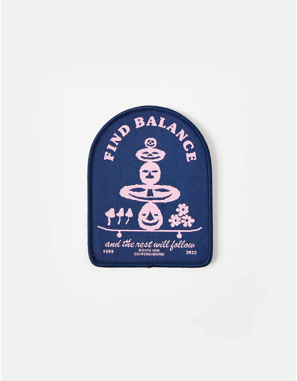 Route One Find Balance Woven Patch - Blue