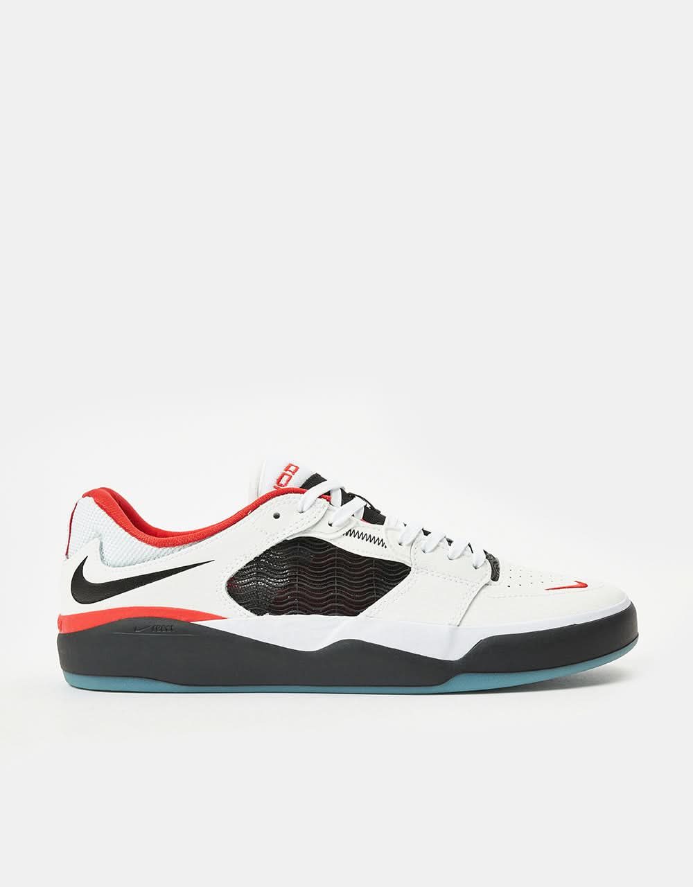 Nike SB Ishod Premium Skate Chaussures - Blanc/Noir-University Rouge-Noir