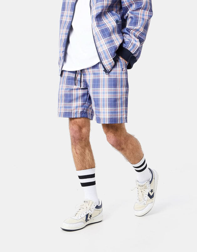 Route One Volley Short - Plaid Blue