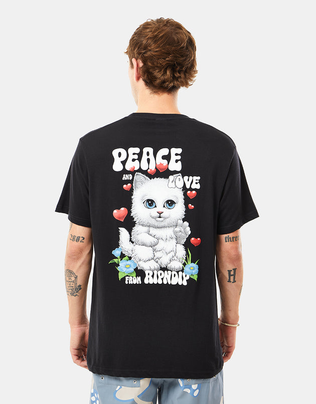 Tričko RIPNDIP Peace Love – černé