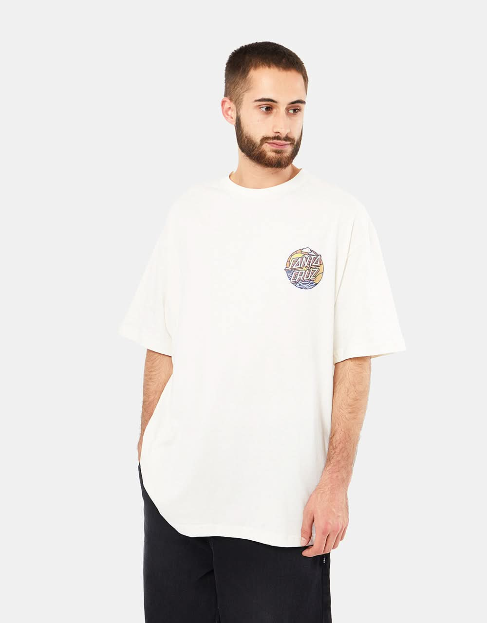 Santa Cruz Cliff View Dot T-Shirt - Optic White