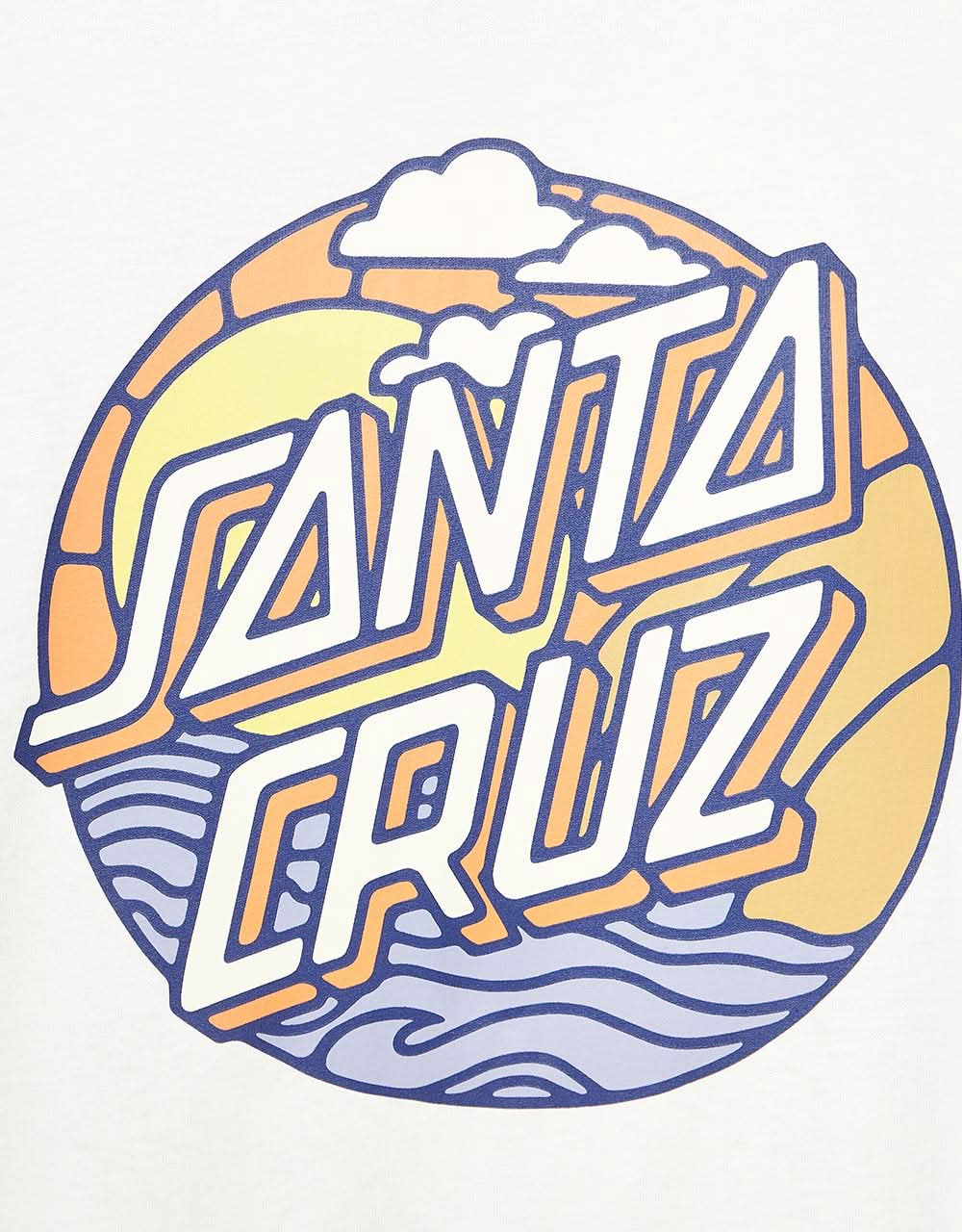 Santa Cruz Cliff View Dot T-Shirt - Optic White