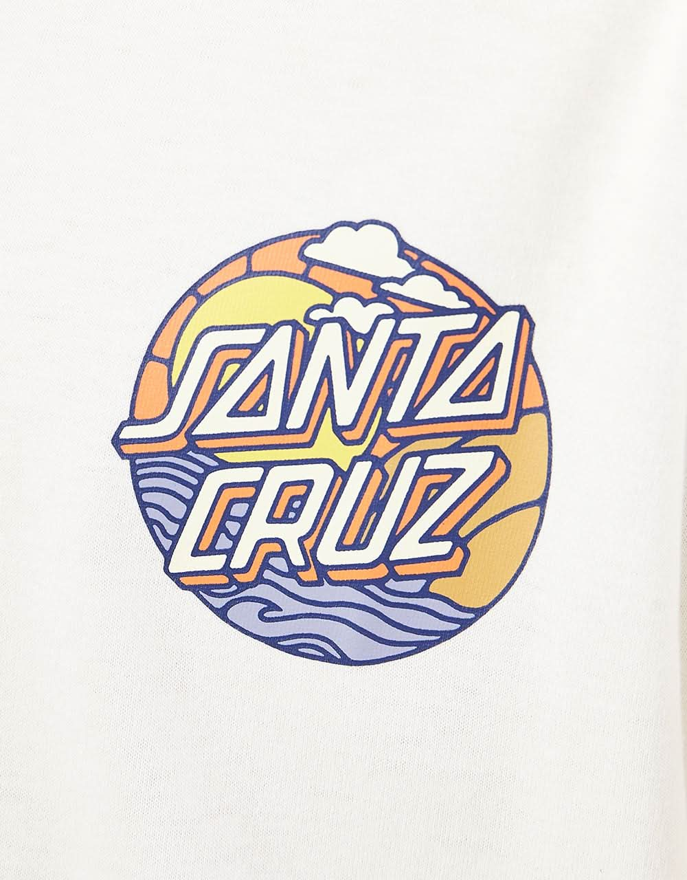 Santa Cruz Cliff View Dot T-Shirt - Optic White