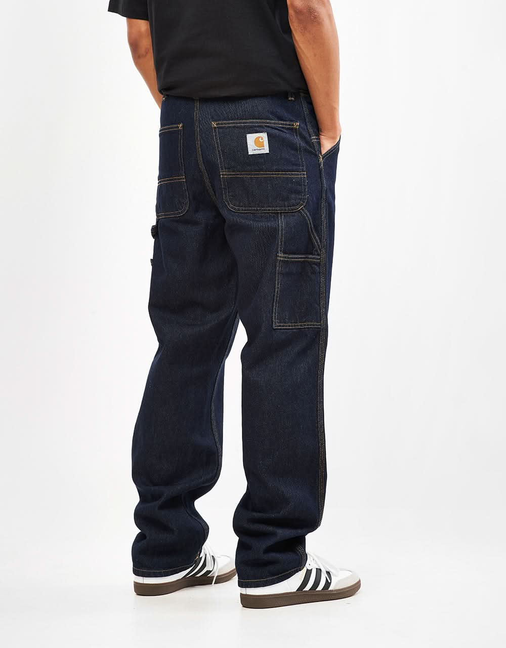 Pantaloni Carhartt WIP Single Knee - Blu (risciacquati)