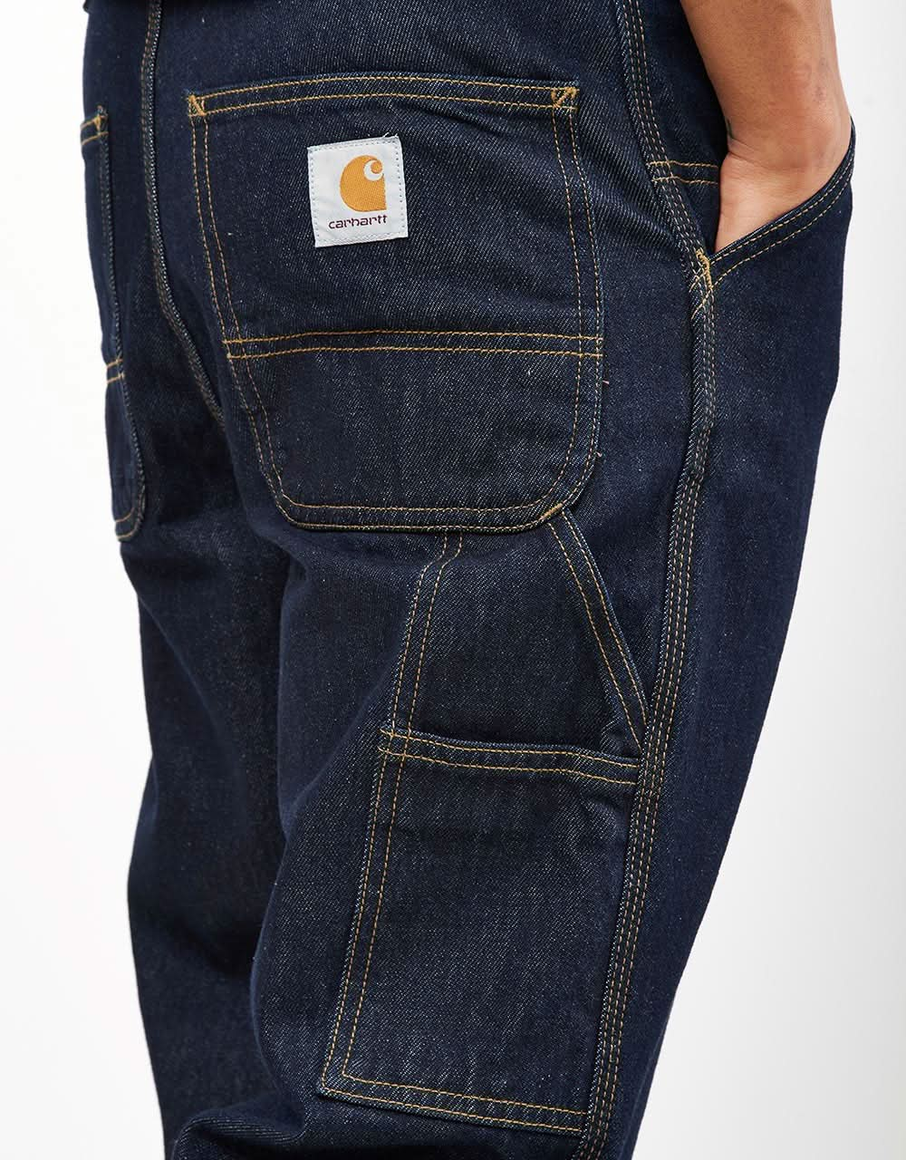 Pantaloni Carhartt WIP Single Knee - Blu (risciacquati)