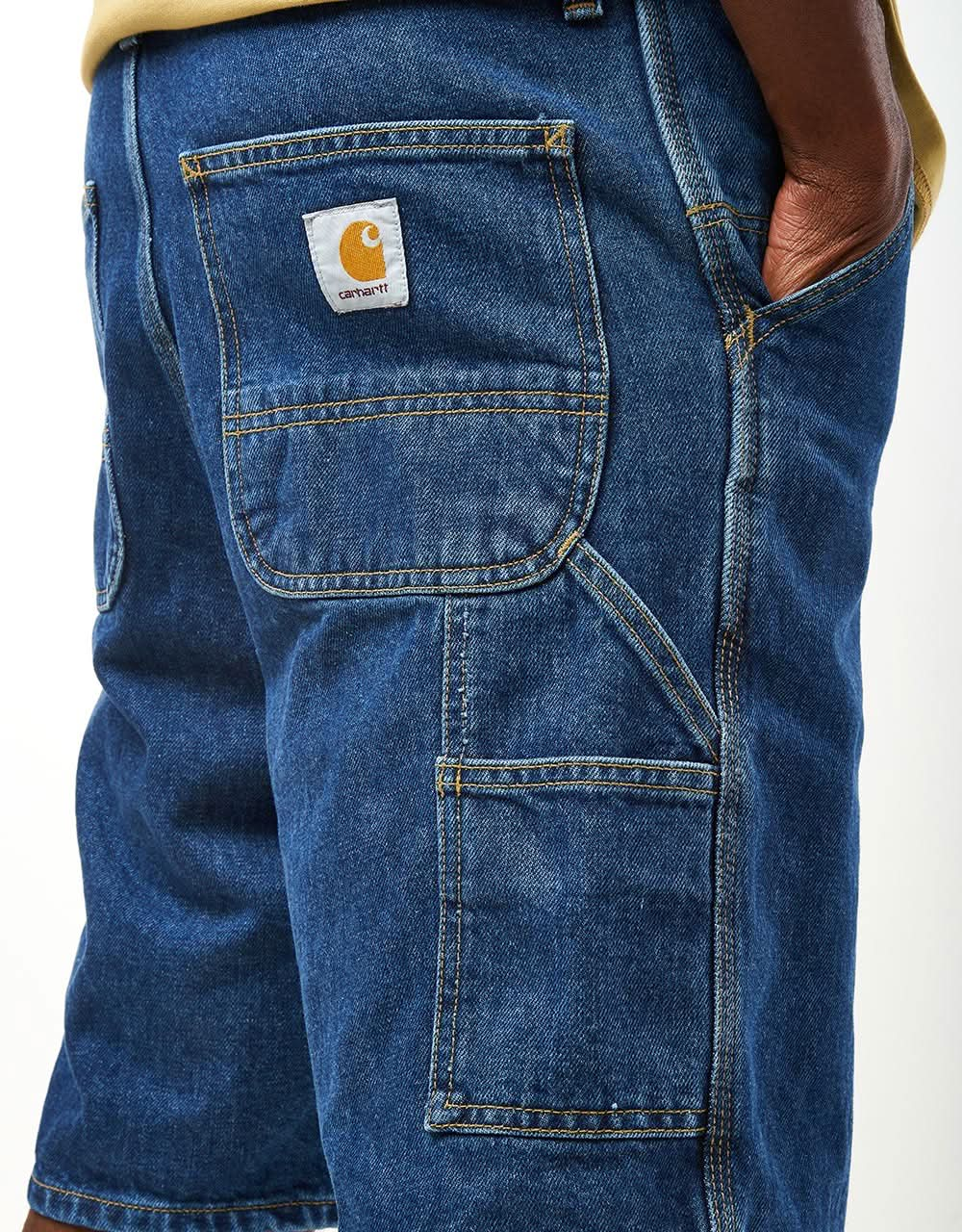 Short Carhartt WIP Single Knee - Bleu (Stone Washed)