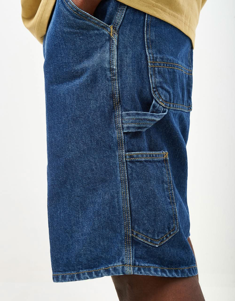 Short Carhartt WIP Single Knee - Bleu (Stone Washed)