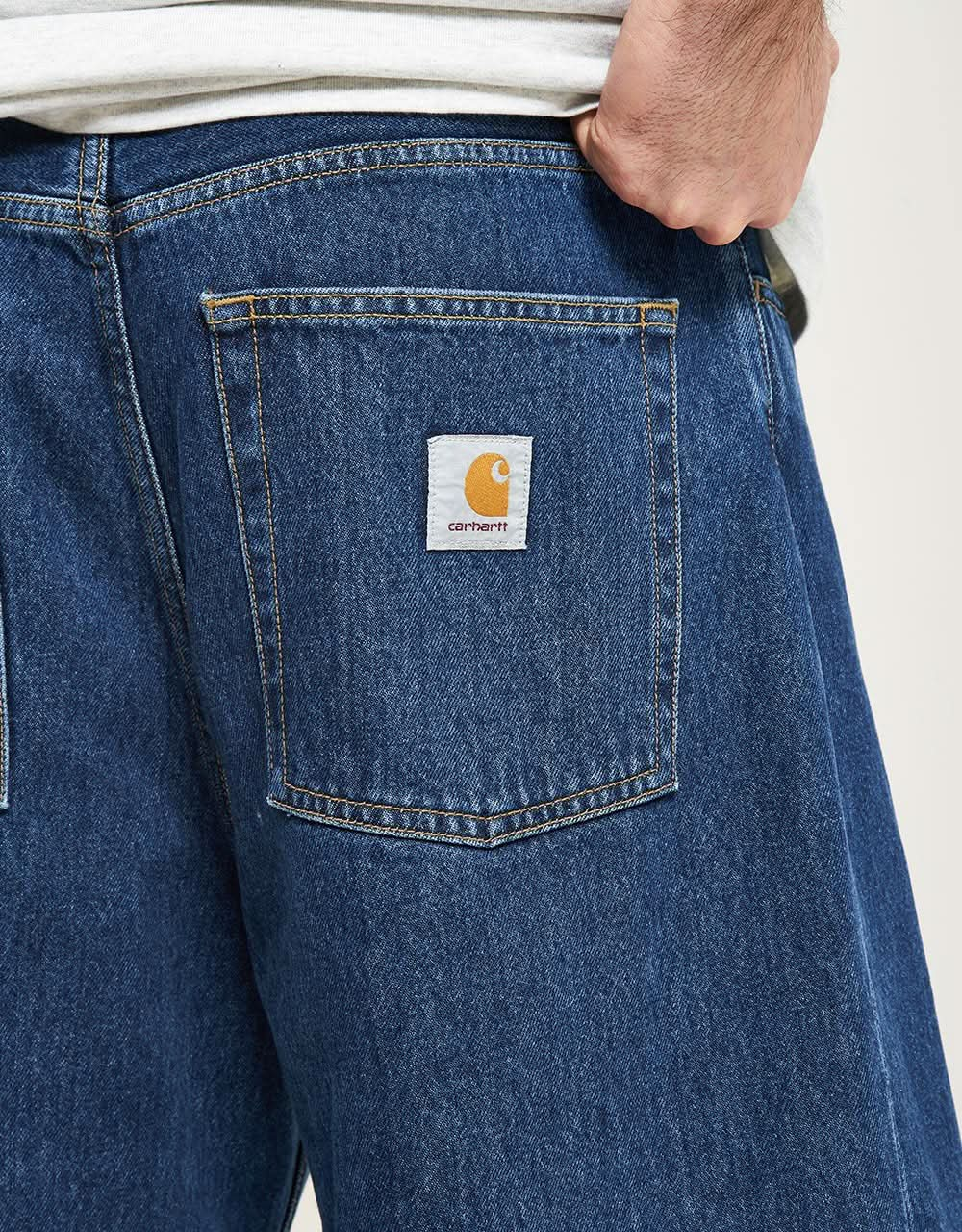 Carhartt WIP Brandon Pantaloncini - Blu (Stone Washed)