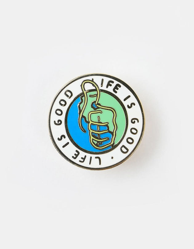 Route One Life Is Good Pin - Gold