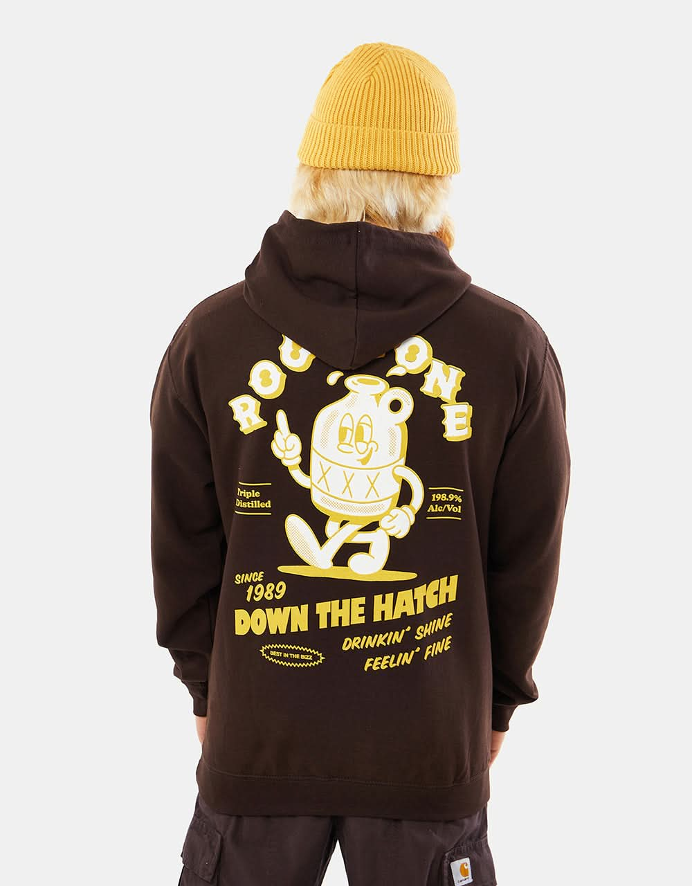 Route One Down The Hatch Pullover Hoodie - Hot Chocolate