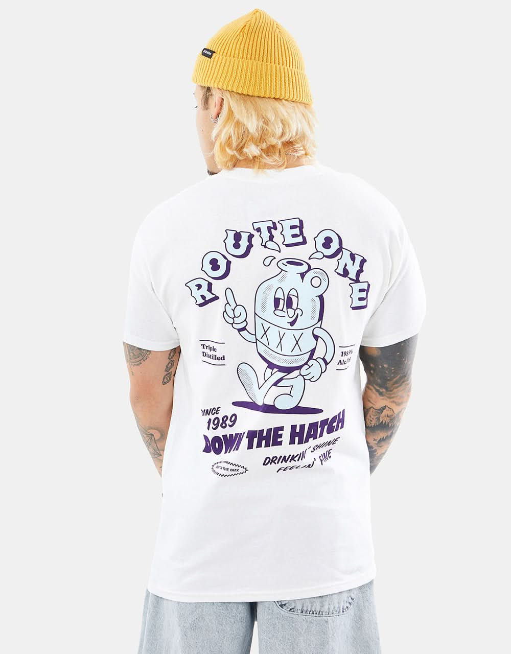 Route One Down The Hatch T-Shirt - White