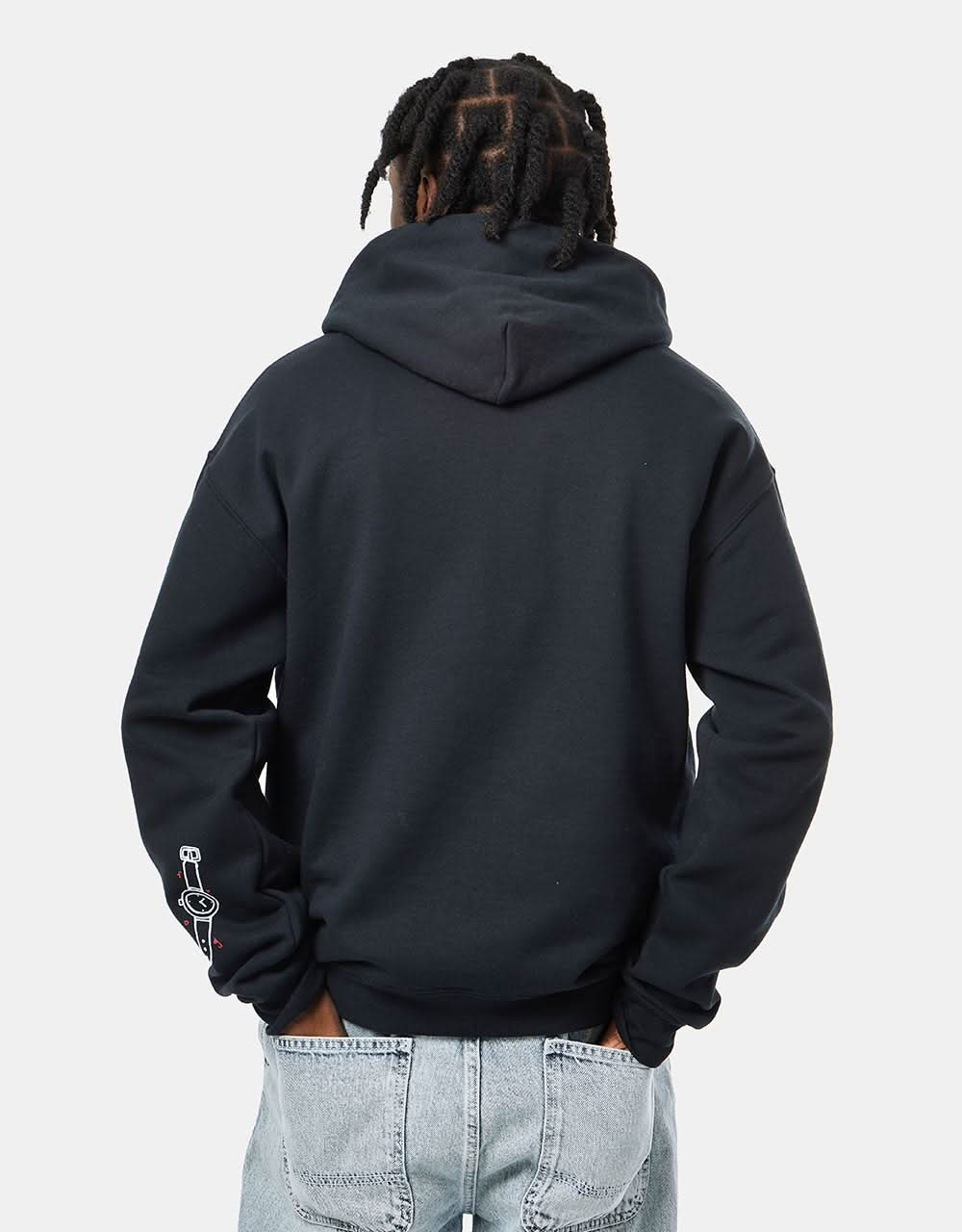 Frog Sheep Friends Pullover Hoodie - Black