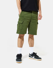 Route One Slim Cargo-Shorts – Olivgrün