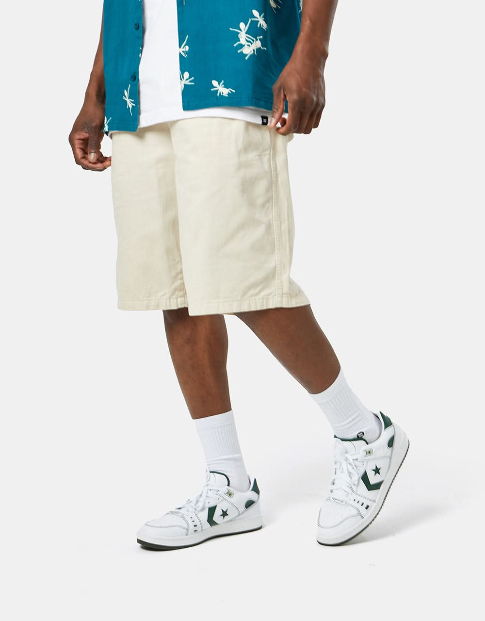 Route One Organic Beach Shorts - Off White