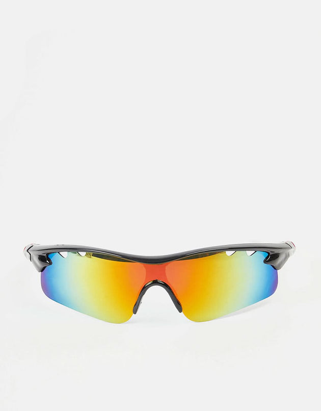 Route One Kenny Sunglasses - Black/Coloured Mirror