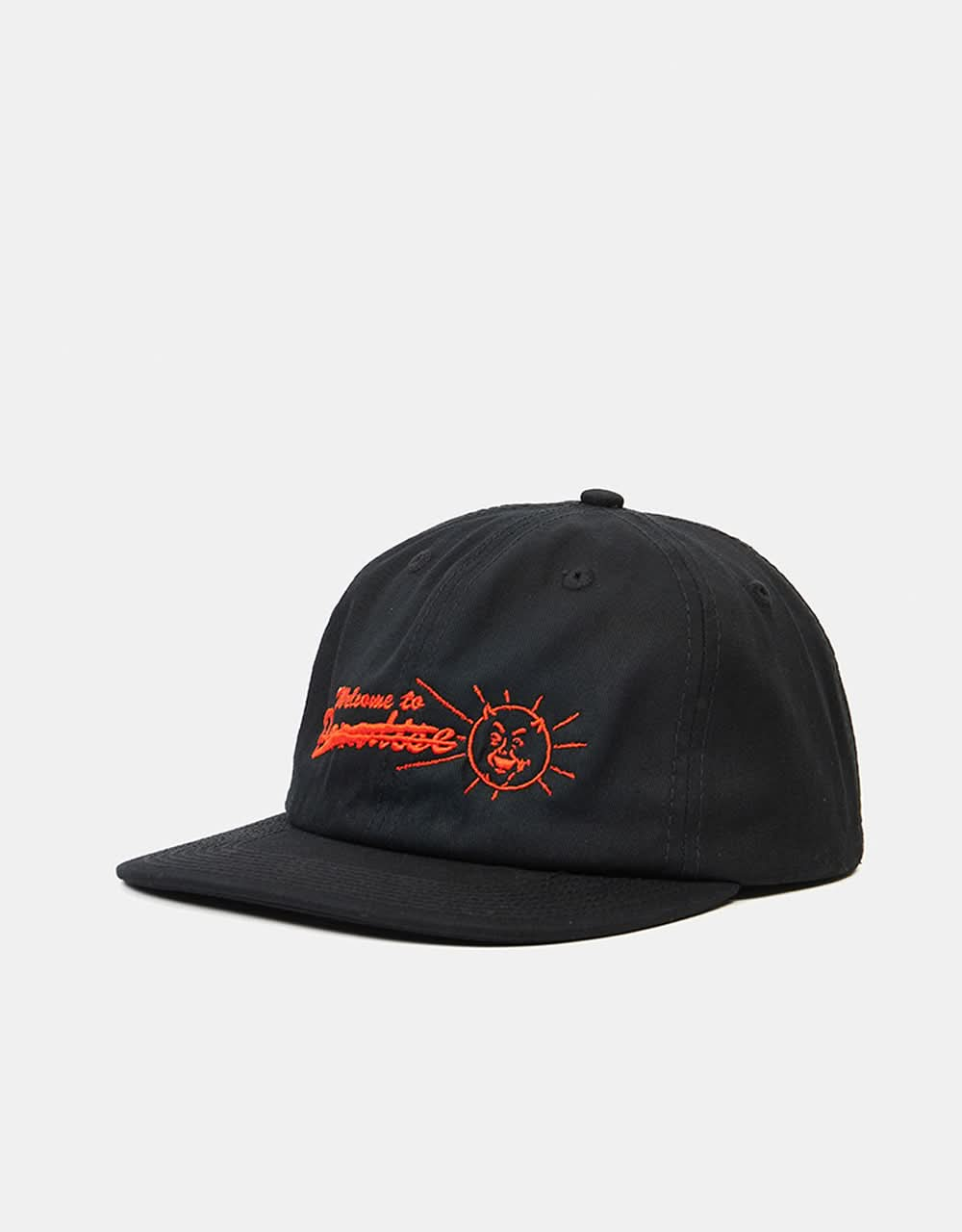 Route One Devil's Island 6-Panel-Kappe – Schwarz