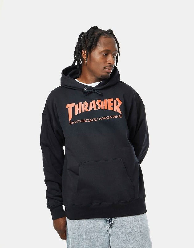 Felpa con cappuccio Thrasher Skate Mag Pullover - Nera/Rossa