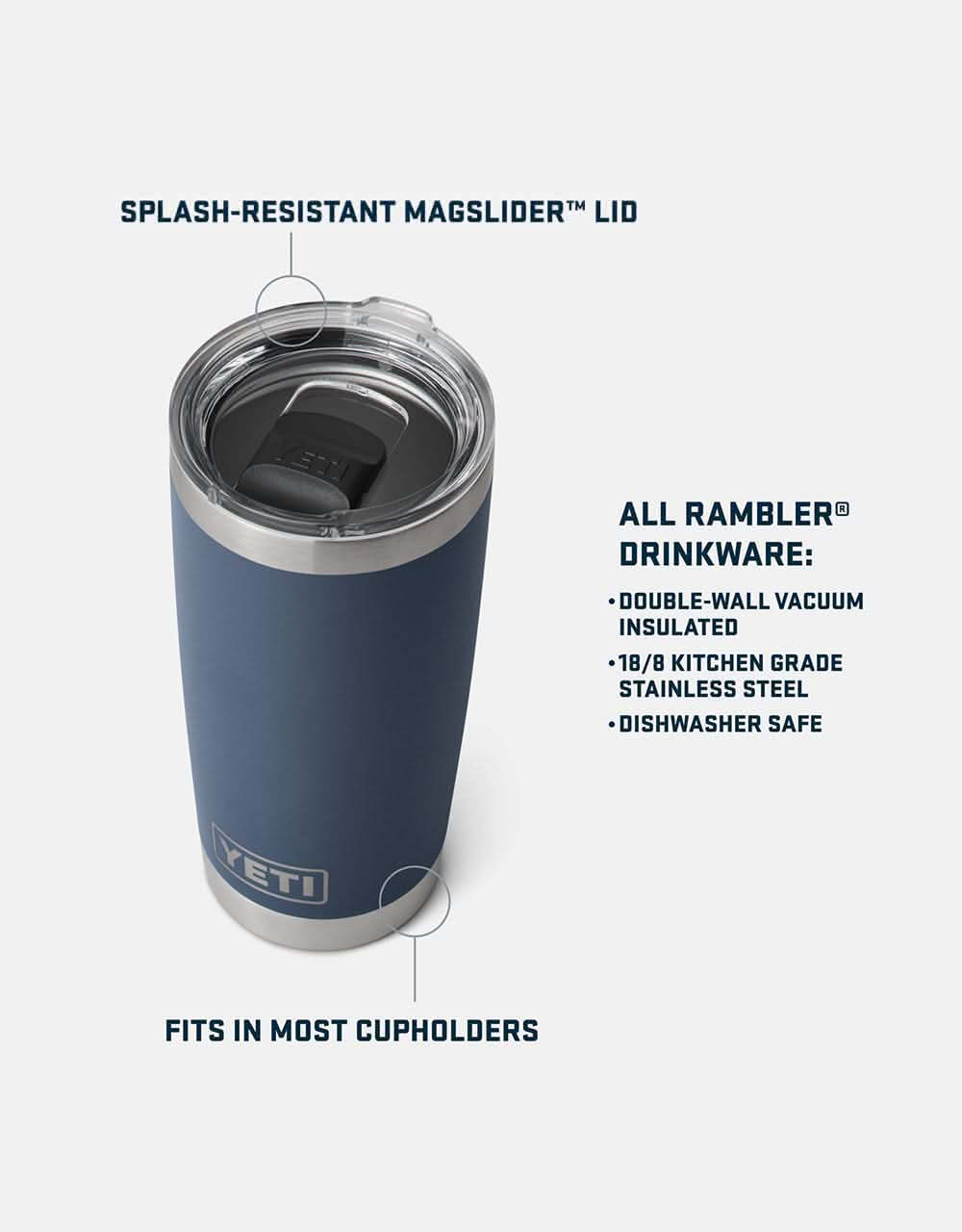 YETI Rambler® 20oz Tumbler - Navy