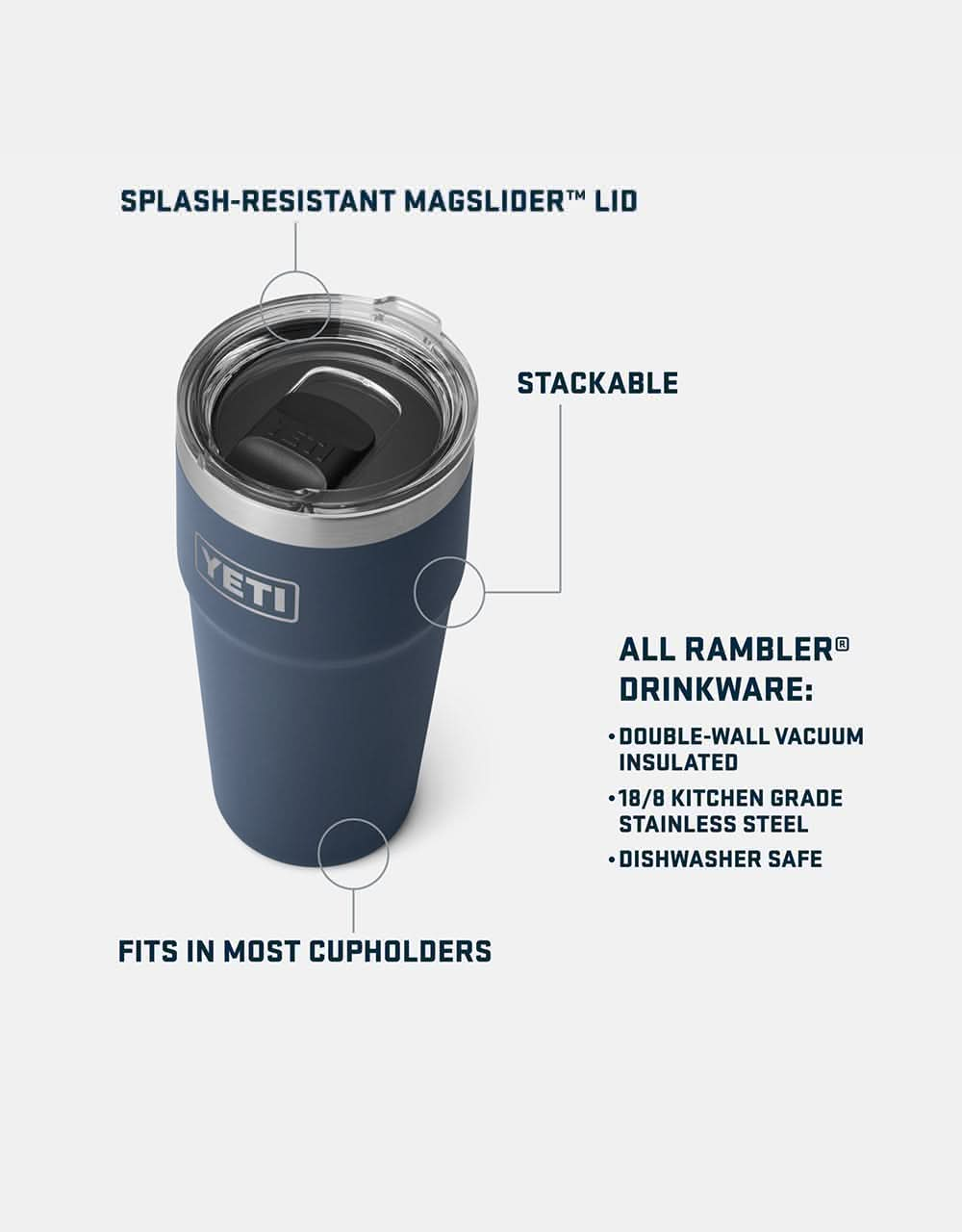 YETI Single 16oz Stackable Cup - Black