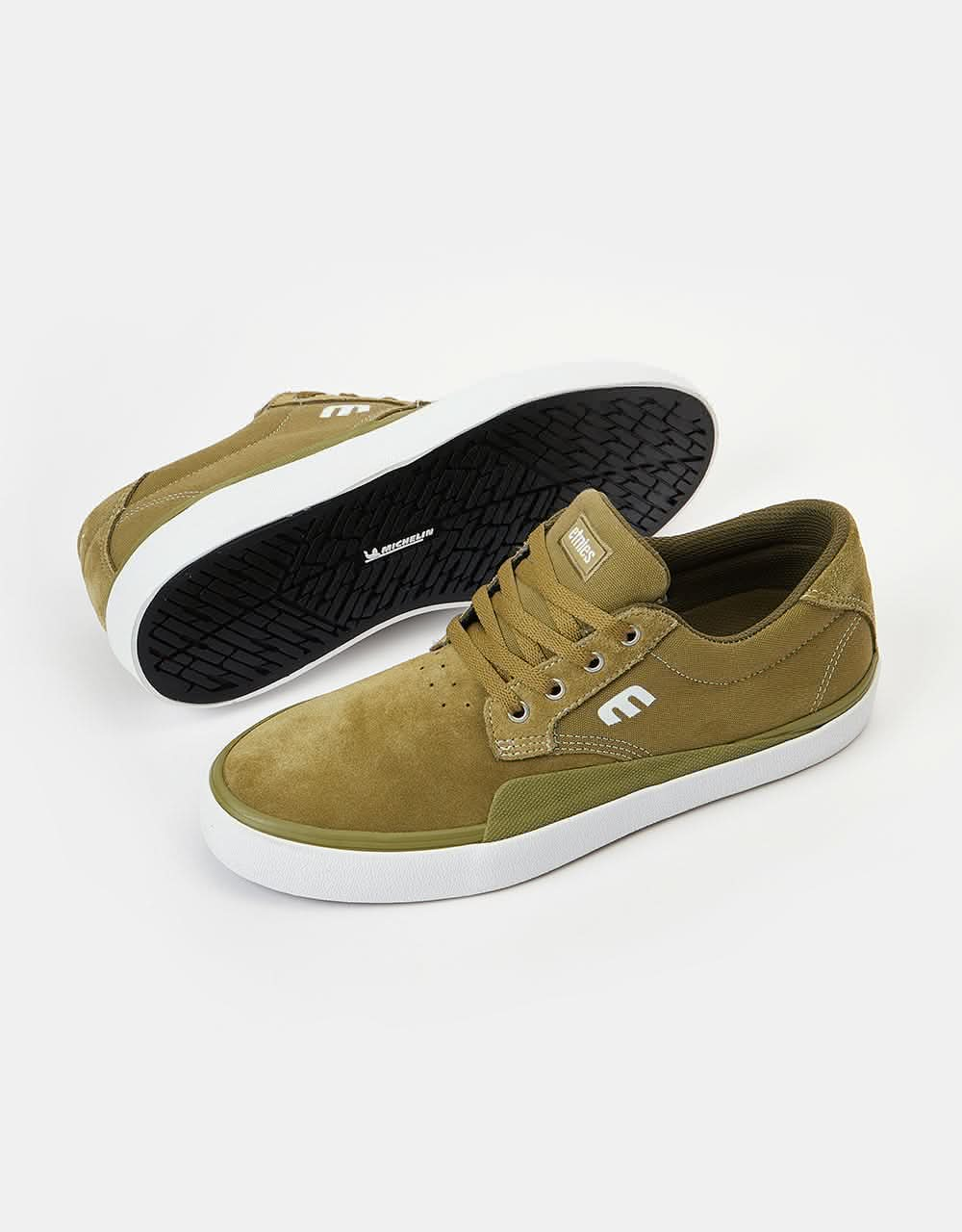 Etnies x Michelin Singleton Vulc XLT Skate Shoes - Olive