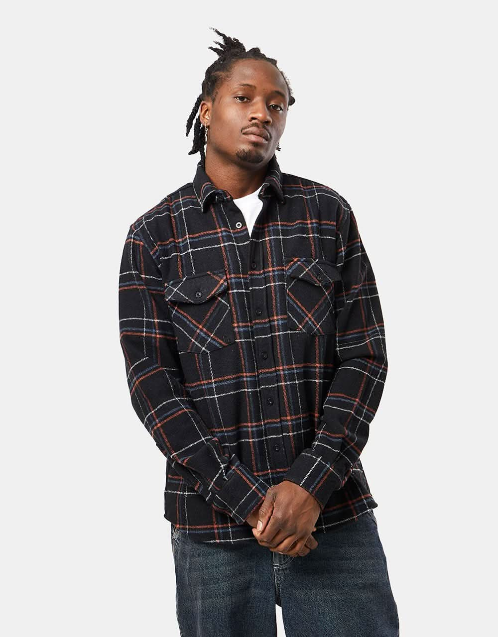 Route One Shelby Flannel Shirt - Black