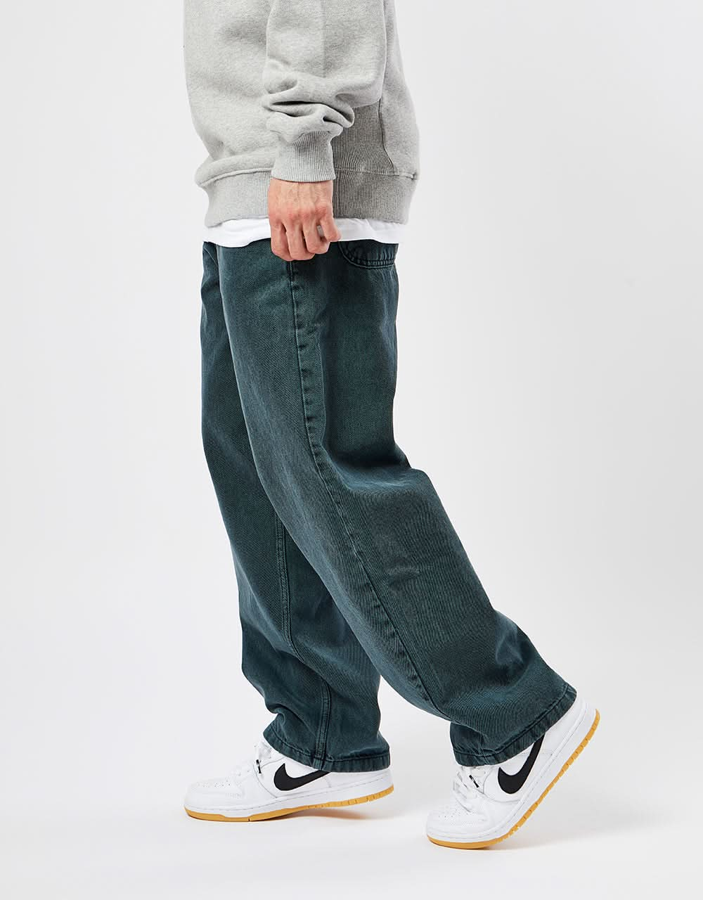 Route One Super Baggy Denim Jeans - Shaded Spruce