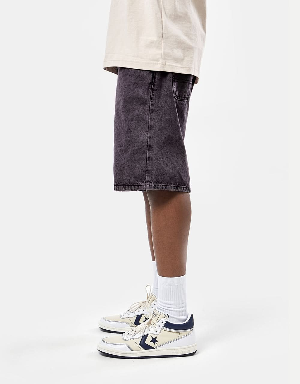 Route One Super Baggy OG Denim Shorts - Moderate Purple