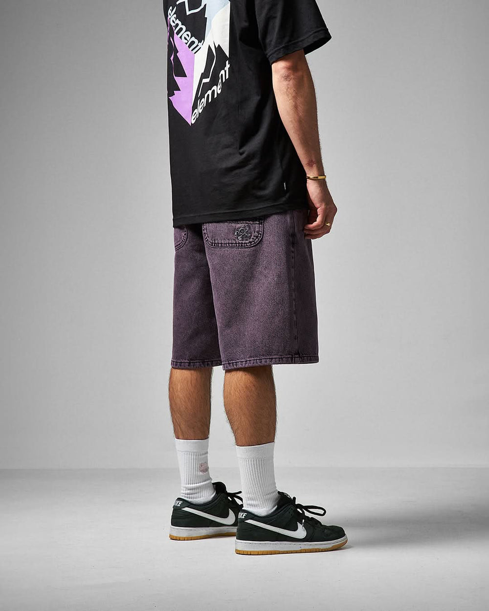 Route One Super Baggy OG Denim Shorts - Moderate Purple