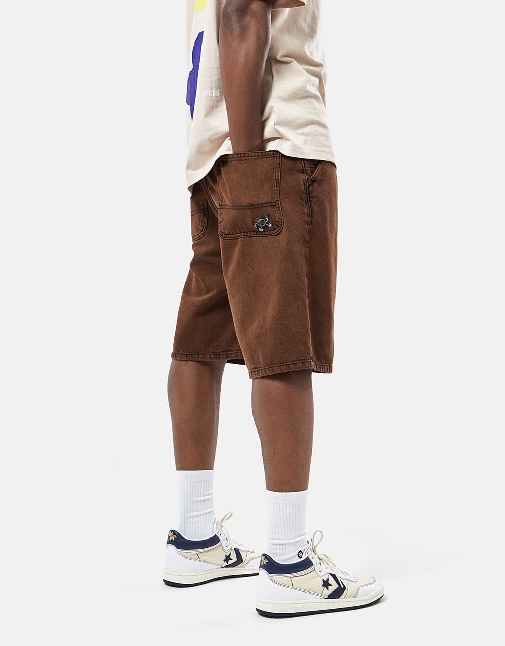 Route One Super Baggy OG Denim Shorts - Gingerbread