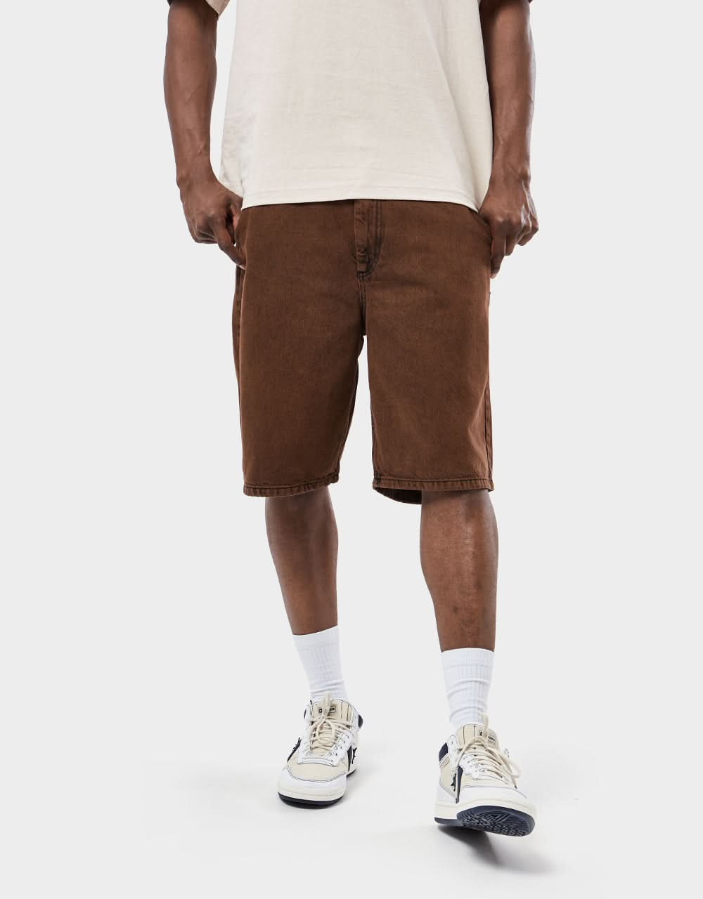 Route One Super Baggy OG Denim Shorts - Gingerbread