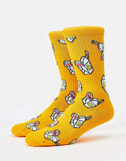 Route One Noods Crew Socks -Yellow