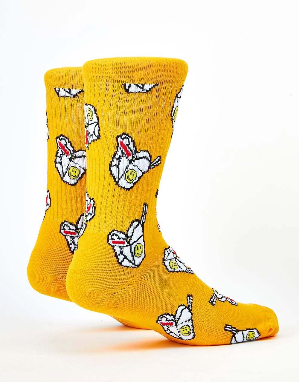 Route One Noods Crew Socks -Yellow