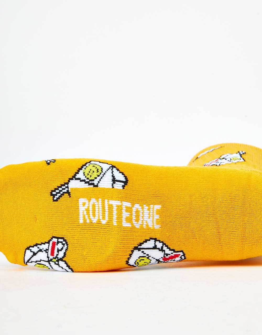 Route One Noods Crew Socks -Yellow