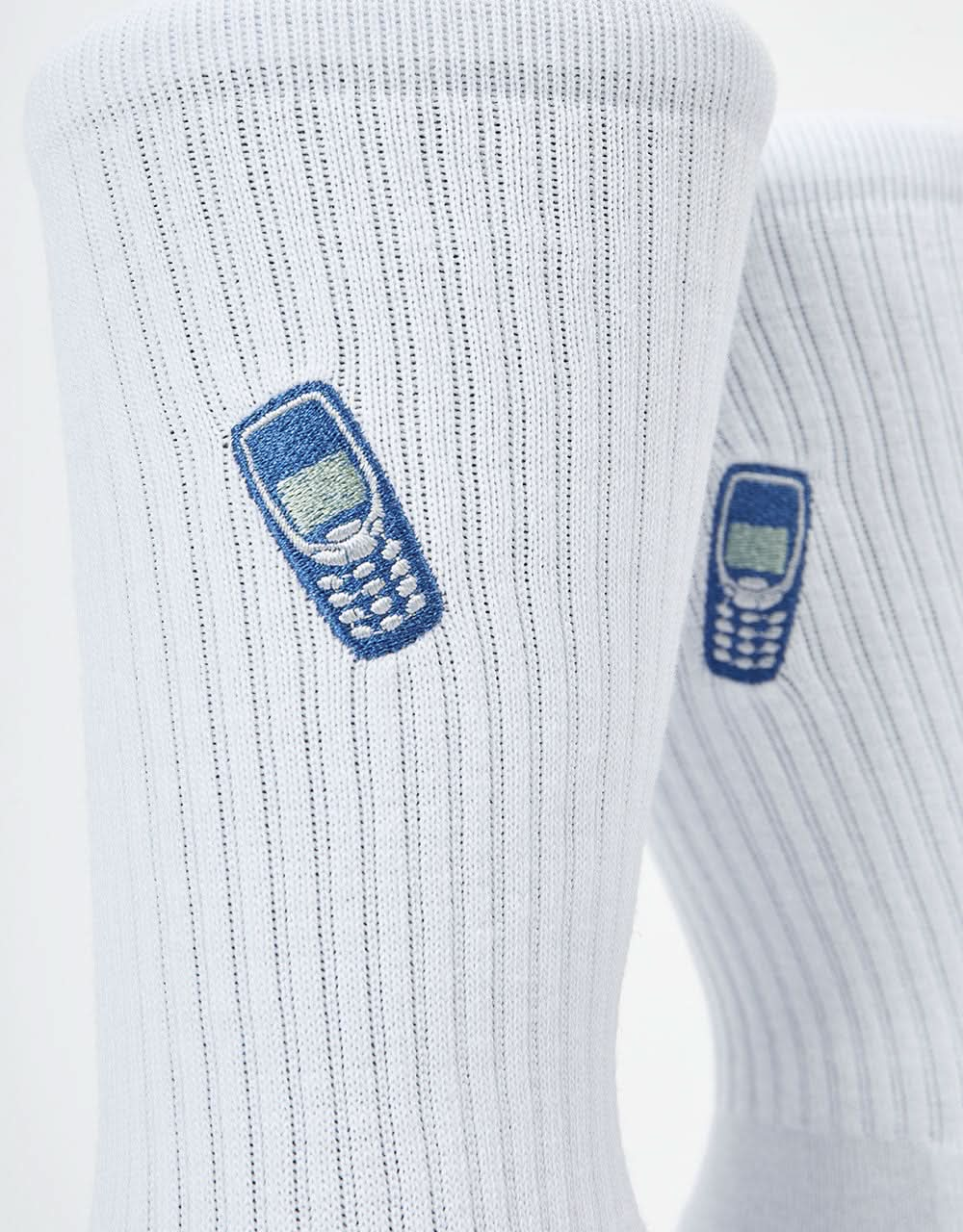 Route One 3310 Crew Socks -White