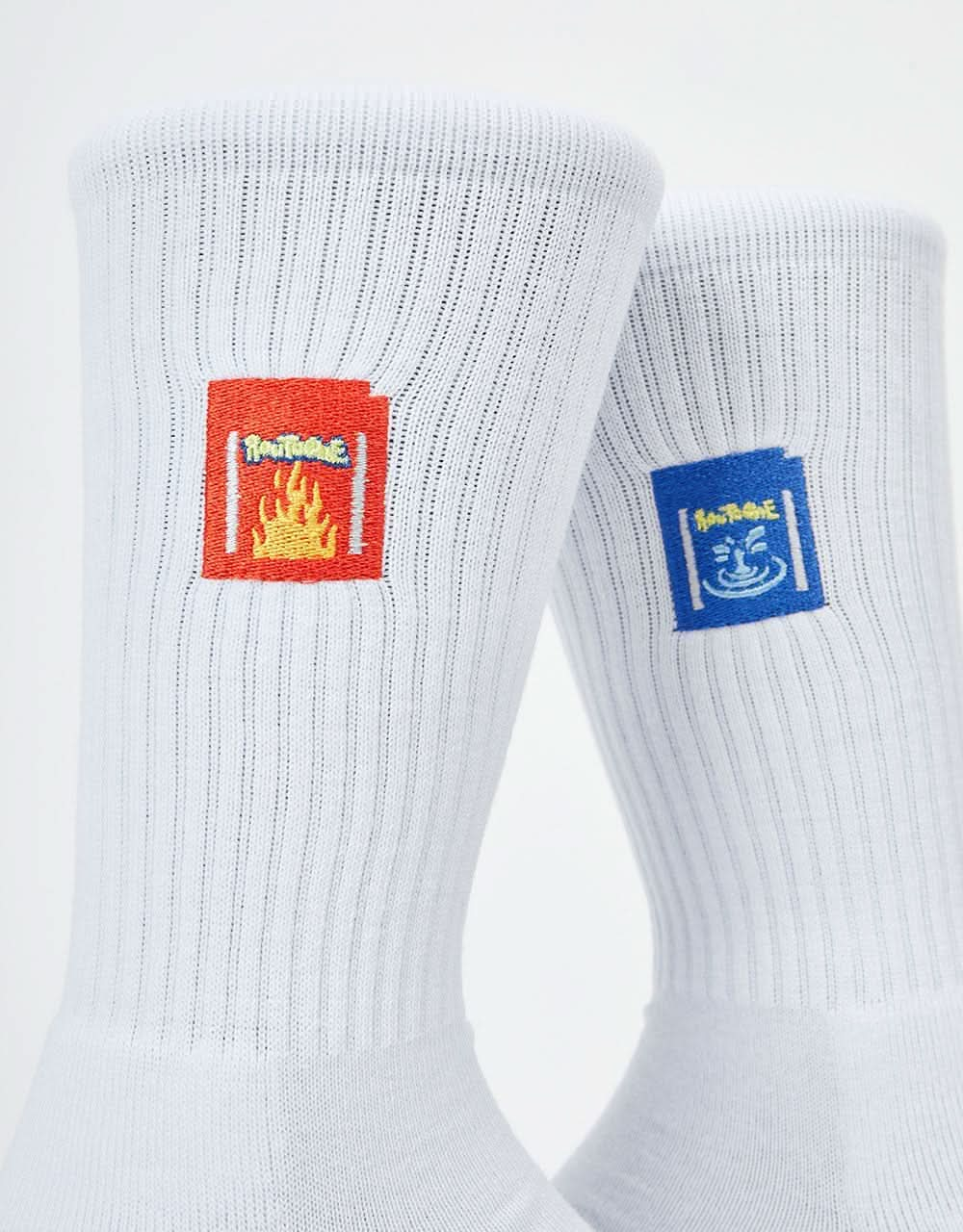 Route One Cartridge Crew Socks -White