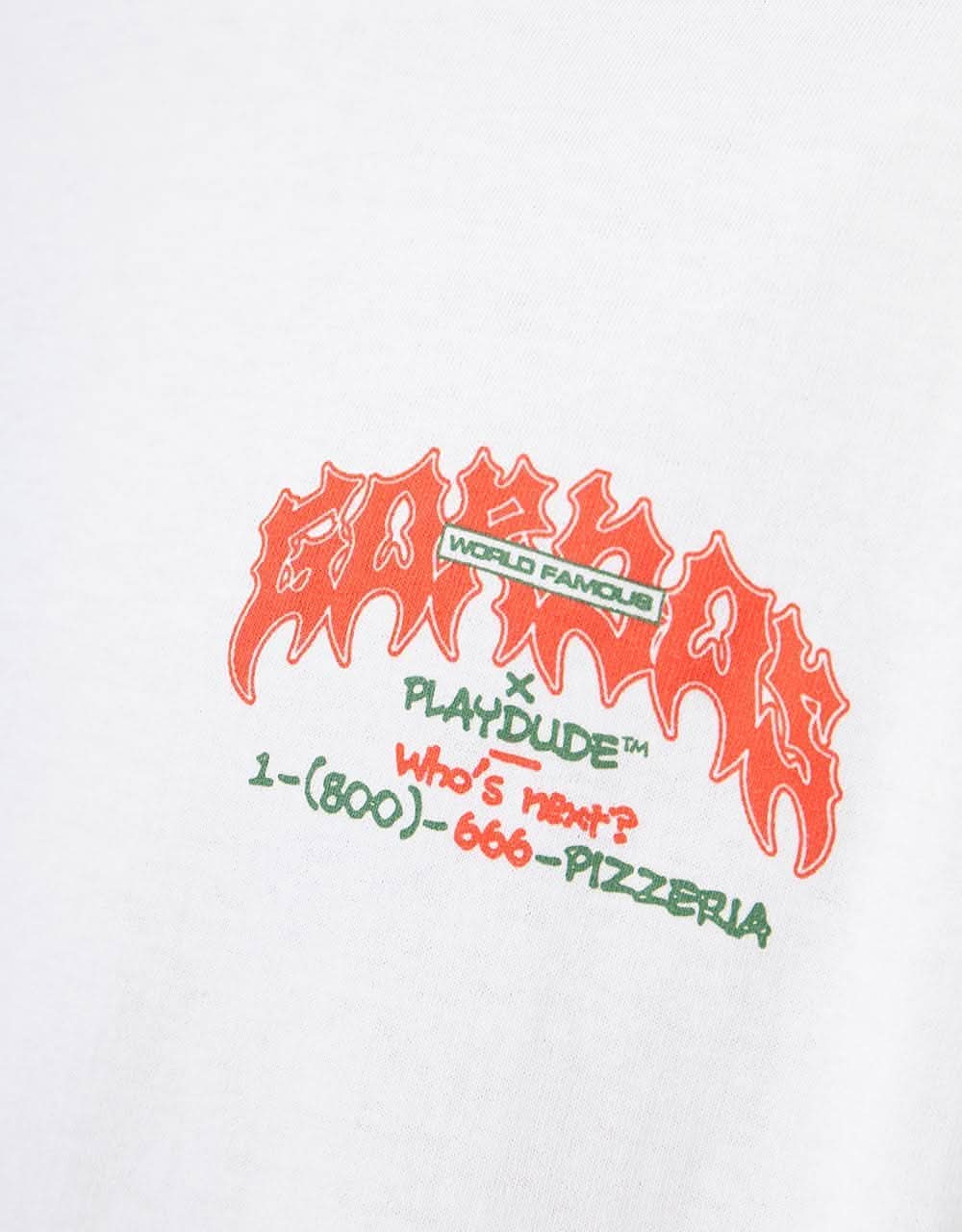 Playdude Pizza Massacre T-Shirt - White